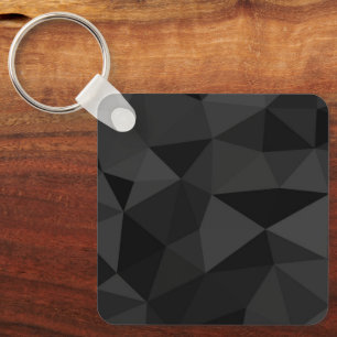 Dark grey and black geometric mesh pattern key ring