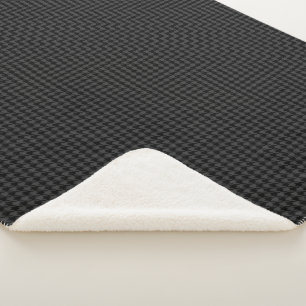 dark grey and black houndstooth check classic sherpa blanket