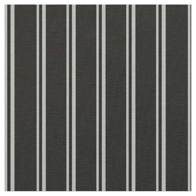 Dark Grey and Black Lined/Striped Pattern Fabric (Close Up)