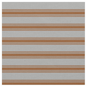 Dark Grey and Brown Coloured Striped Pattern Fabric