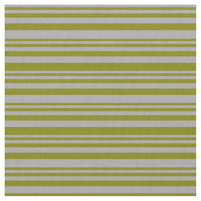 Dark Grey and Green Coloured Lines/Stripes Pattern Fabric (Close Up)