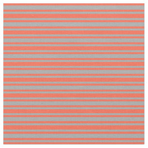 Dark Grey and Red Coloured Lines/Stripes Pattern Fabric