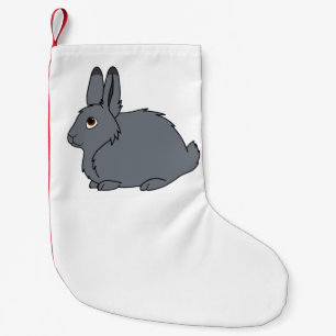 Dark Grey Arctic Hare Small Christmas Stocking