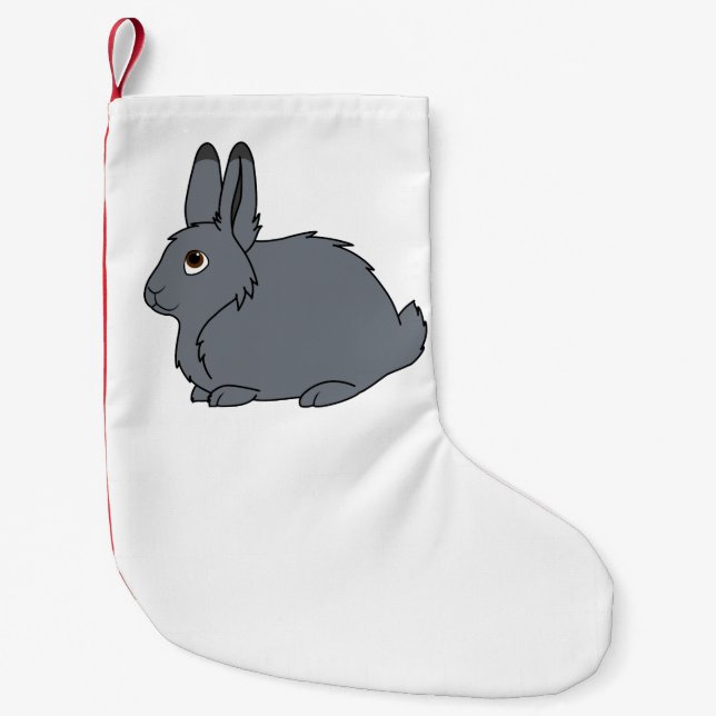 Dark Grey Arctic Hare Small Christmas Stocking (Front)
