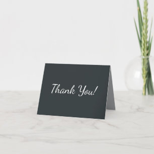 Dark Grey Azure Thank You Card