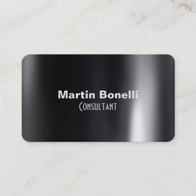 Dark Grey Background Professional Business Card (Front)