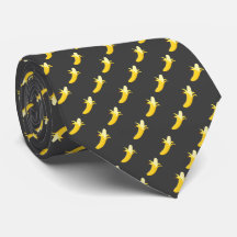 Dark Grey Banana Tie