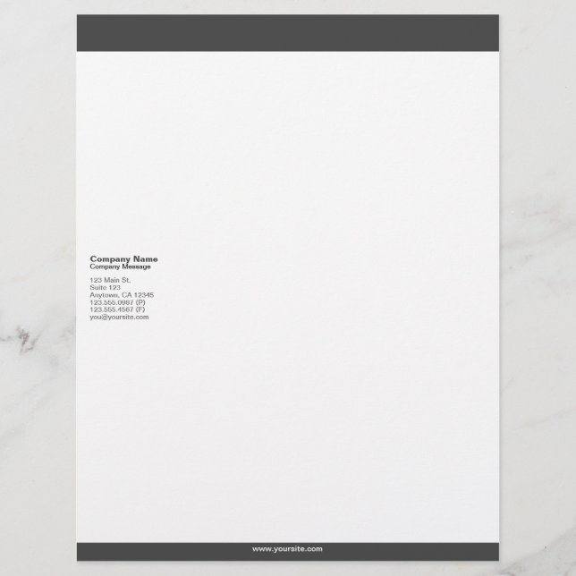 Dark Grey Bars Letterhead (Front)