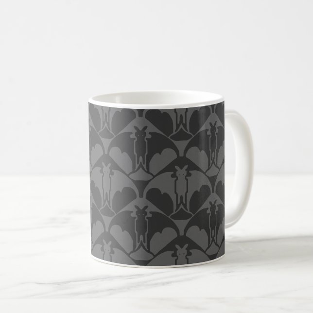 Dark Grey Batty Coffee Mug (Front Right)