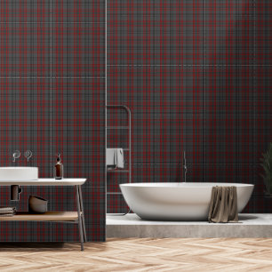 Dark Grey Black Red Large Tartan Plaid Wallpaper