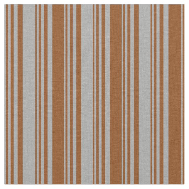 Dark Grey & Brown Coloured Lined Pattern Fabric (Close Up)
