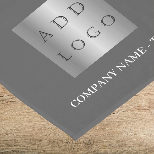 Dark grey business logo short table runner (Creator Uploaded)