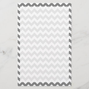 Dark Grey Chevron; zig zag Stationery
