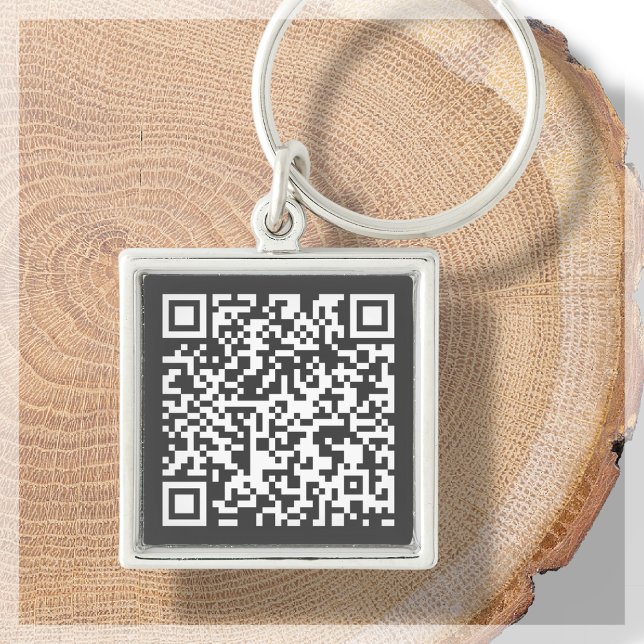 Dark Grey | Custom QR Code Scannable Keychain (Creator Uploaded)