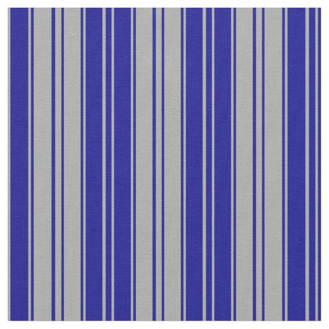 Dark Grey & Dark Blue Stripes Pattern Fabric (Close Up)