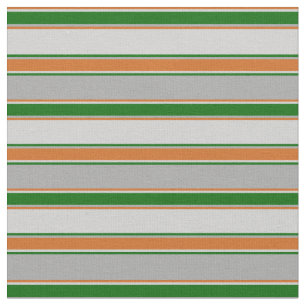 Dark Grey, Dark Green, Light Grey, Chocolate Lines Fabric