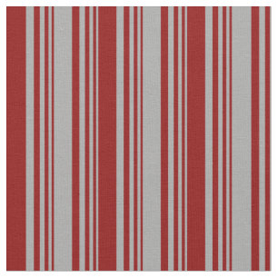 Dark Grey & Dark Red Stripes Pattern Fabric