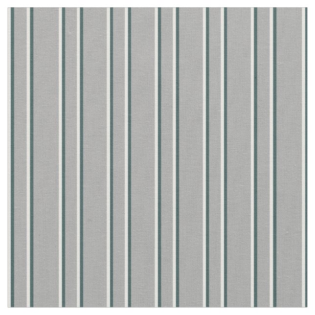 Dark Grey, Dark Slate Grey, and White Stripes Fabric (Close Up)