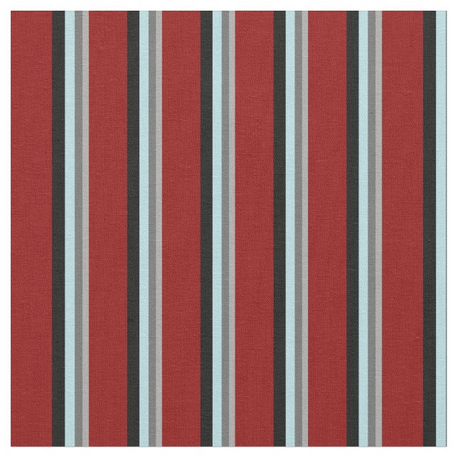 Dark Grey, Dim Grey, Powder Blue, Black & Dark Red Fabric (Close Up)
