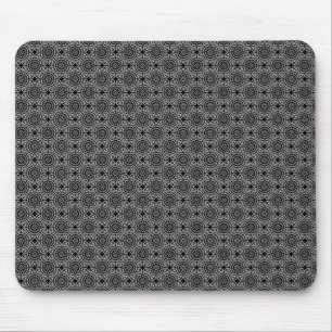 Dark Grey Elegant Circles Mousepad