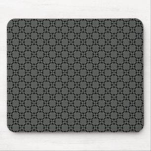 Dark Grey Funky Circles Mousepad