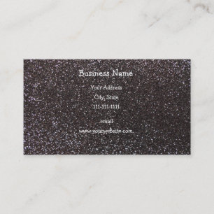 Dark grey glitter business card