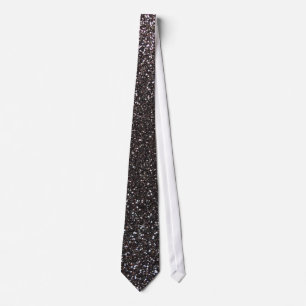 Dark grey glitter tie
