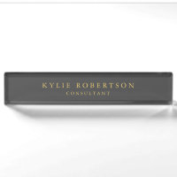 Dark Grey Gold Colours Professional Trendy Modern