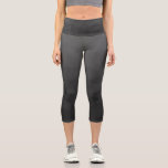 Dark Grey Gradient Geometric Mesh Pattern Capri Leggings<br><div class="desc">Unique and fun customisable geometric women's clothing. Cool capri leggings fashion for her. 
Subtle modern design Elegant and cool Triangle geometric mesh with black white dark grey gradient.</div>