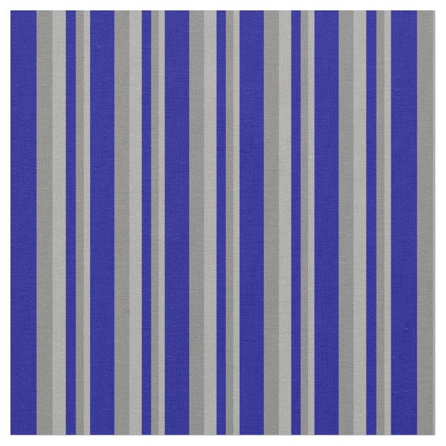 Dark Grey, Grey, and Dark Blue Coloured Lines Fabric (Close Up)