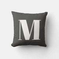 Dark Grey Initial Letter Monogram Modern