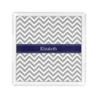 Dark Grey Lg Chevron Navy Blue Name Monogram