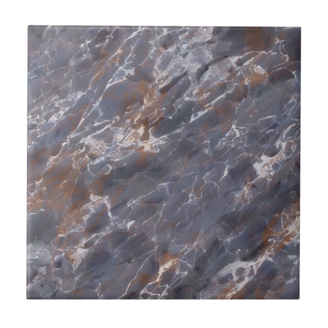 Dark Grey Marble Stones Ceramic Tile (Front)