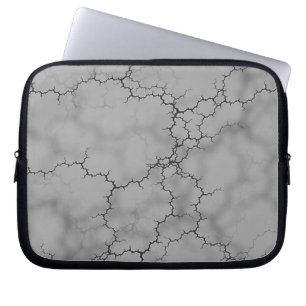 Dark Grey Marbled Pattern Laptop Sleeve