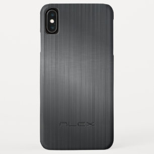 Dark-grey metallic background iPhone XS max case