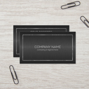 Dark-grey metallic finish background business card