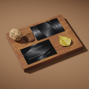 Dark Grey Metallic Texture-Stainless Steel Look Business Card