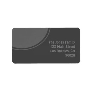 Dark Grey Mod Circle Label