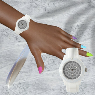 Dark Grey Mosaic Pattern Watch