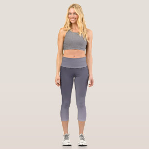 Dark Grey Ombre Capri Leggings