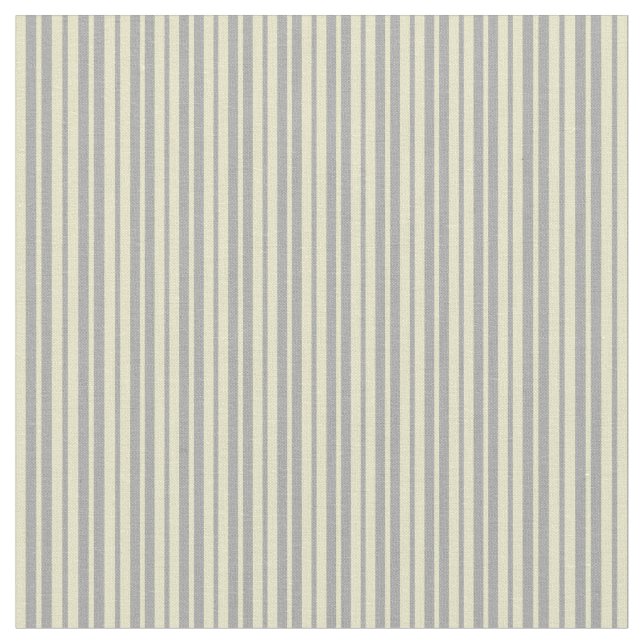 Dark Grey & Pale Goldenrod Lined/Striped Pattern Fabric (Close Up)