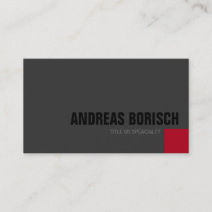 Dark Grey Red Square Custom Profile Card