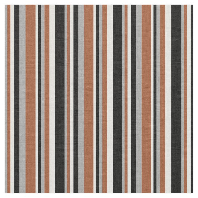 Dark Grey, Sienna, Light Cyan & Black Coloured Fabric (Close Up)
