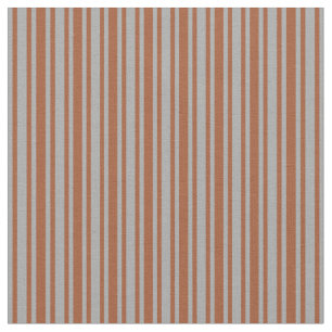 Dark Grey & Sienna Lines Fabric