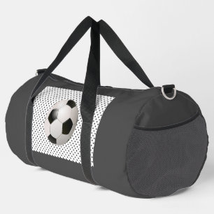 Dark Grey Soccer Ball Duffle Bag