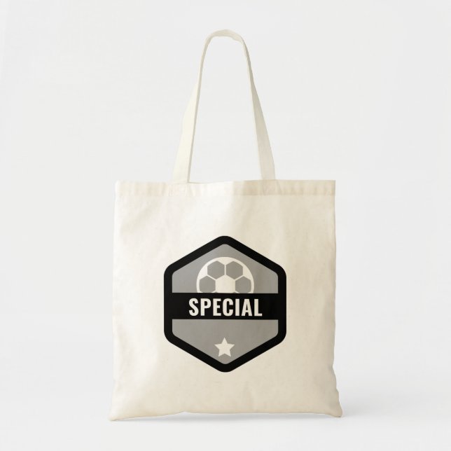 Dark Grey Special Badge Tote Bag (Front)