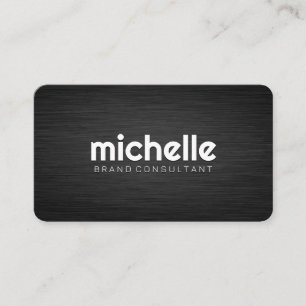 Dark Grey Texture   Simple Text Business Card