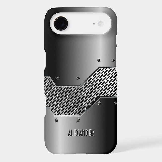 Dark Grey Tones Shiny Metallic Look Case-Mate iPhone Case (Back)