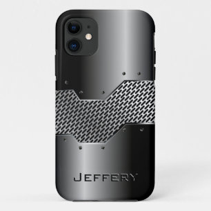 Dark Grey Tones Shiny Metallic Look iPhone 11 Case