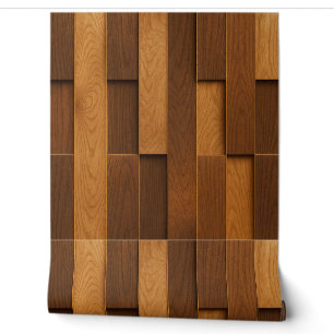 Dark Grid Wood Parquet Panels - Self-Adhesive Wallpaper
